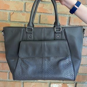Jewell by Thirty-One Charcoal Snake Bag– like new!